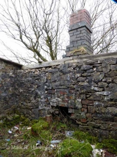 Platelayers' Hut - Ribblehead Viaduct N: Interior, east wall, fireplace/chimney