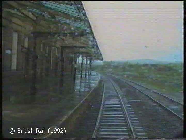 Hellifield Railway Station: Cab-view, southbound (rearwards).