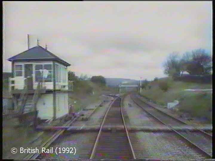 Settle Junction Signal Box: Cab-view, northbound (forwards).