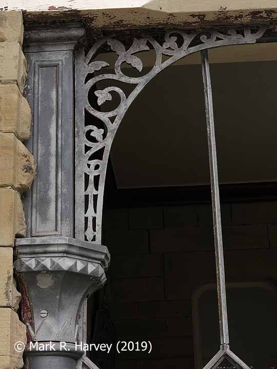 Glazed screen during restoration: 05 - Column capital, extension & angle bracket.