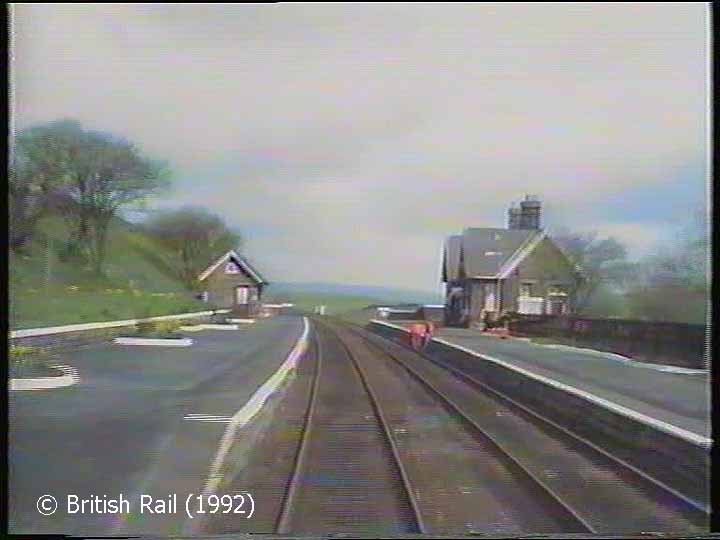 Horton-in-Ribblesdale Station: Cab-view, northbound (forwards).