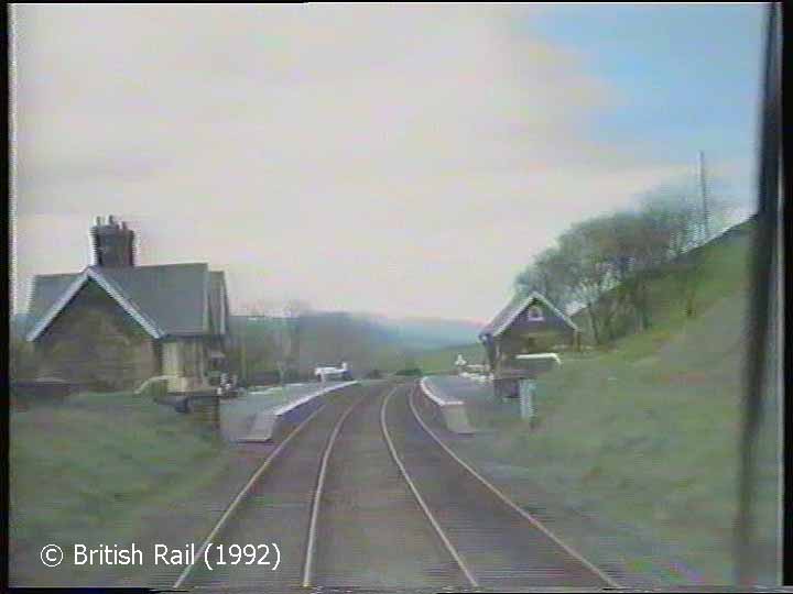 Horton-in-Ribblesdale Station: Cab-view, southbound (forwards).