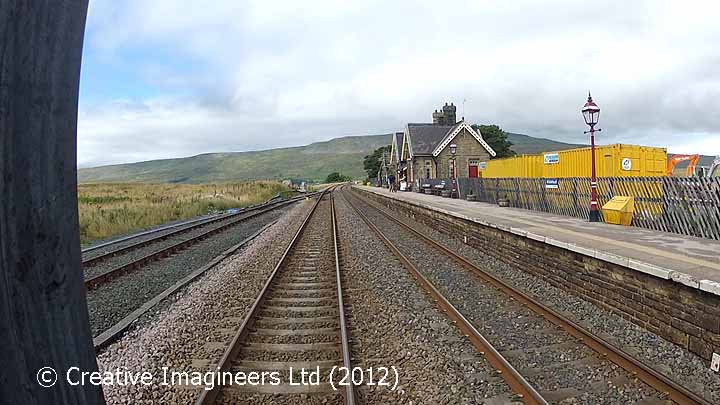 Ribblehead Station: Cab-view, northbound looking straight ahead (2).