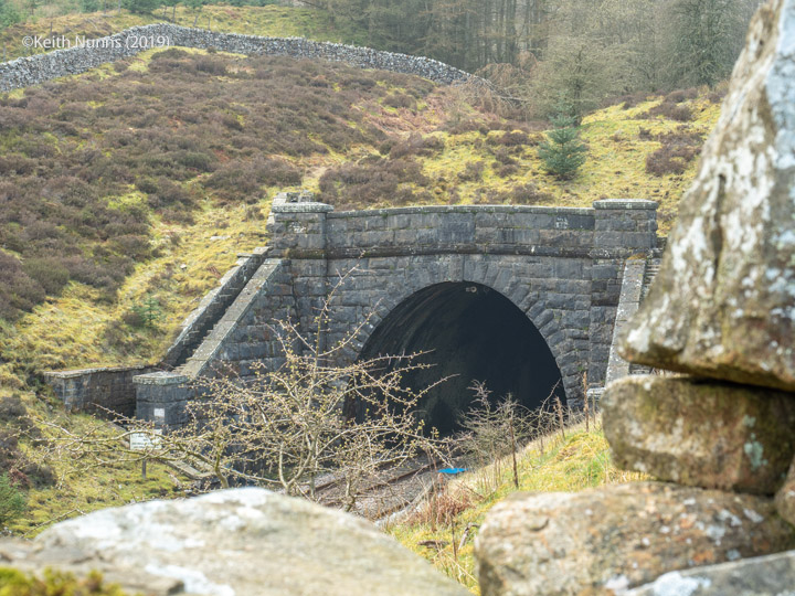 250780: Blea Moor Tunnel North Portal (Bridge No 072): Elevation view from the North West