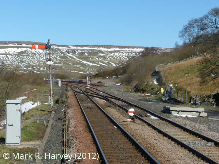 Garsdale North Sidings and trackbed of former Hawes Branch, from the SW.