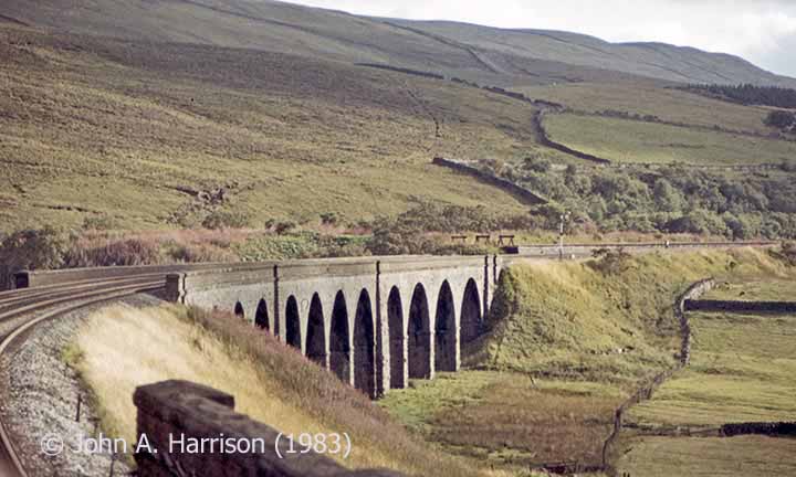 Dandrymire Viaduct and Garsdale North 'Up' Sidings: context view from the north.