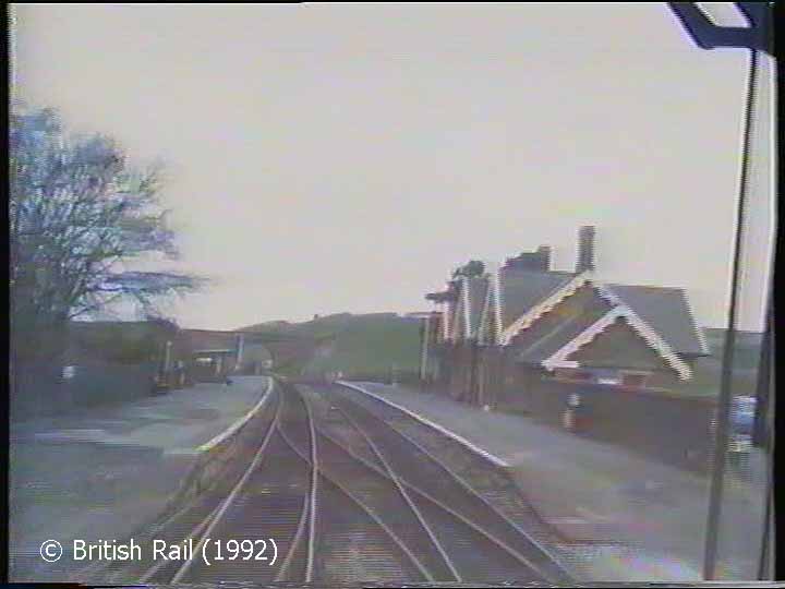 Kirkby Stephen Station: Cab-view, northbound (forwards).