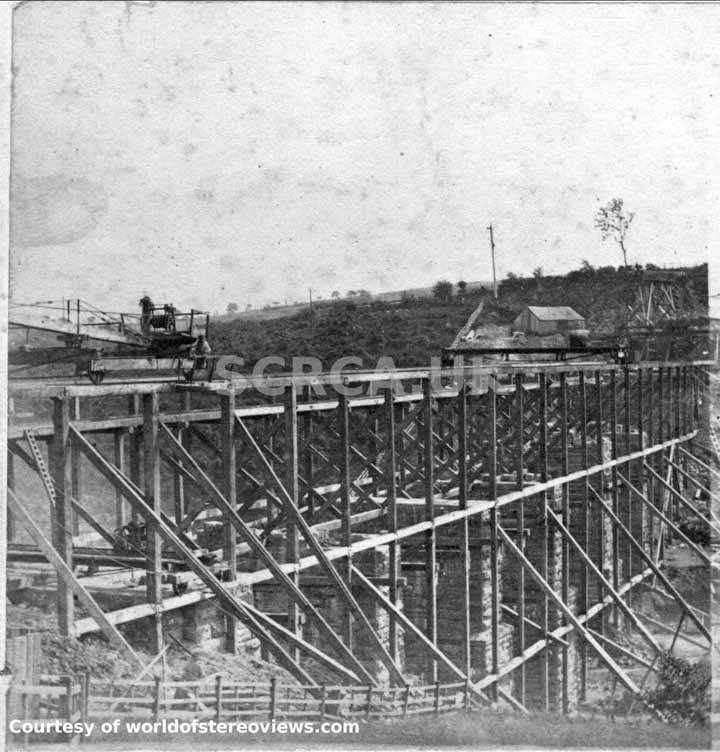 Smardale Viaduct under construction, August 1872 (B).