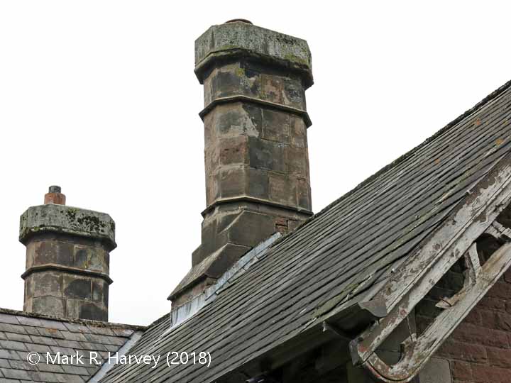 Ormside Station Booking Office: Chimneys viewed from the northwest.
