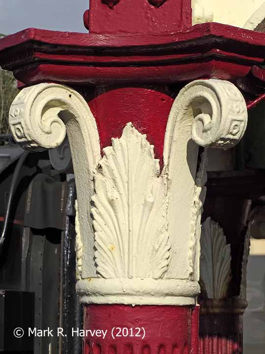 Appleby Station Footbridge, decorative column capital.