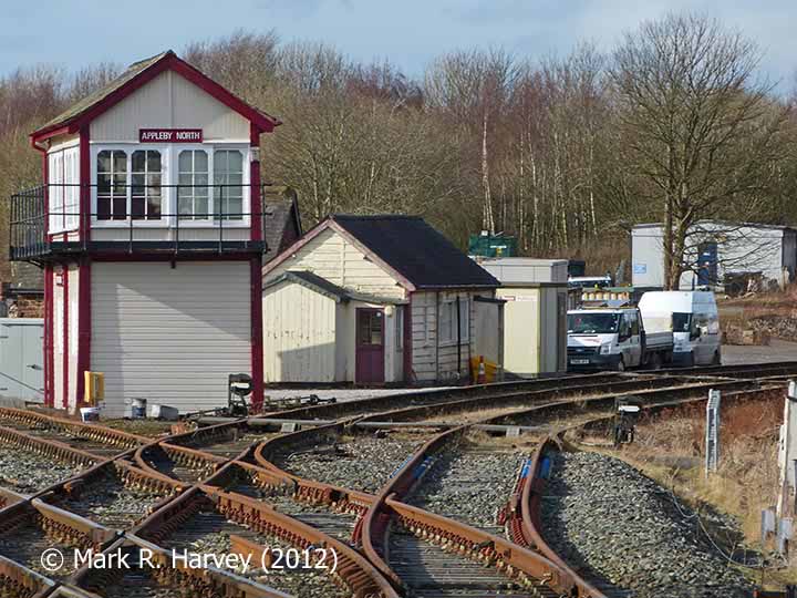 Appleby North Signal Box, Joiners' Shop and Sidings (former link to NER), from SE.