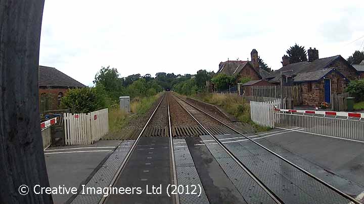 Culgaith Station: Cab-view, northbound looking straight ahead.