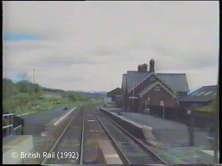 Langwathby Station: Cab-view, southbound (forwards).