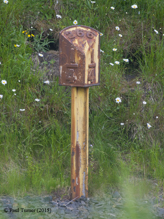 Milepost 266.25: Detail view from West