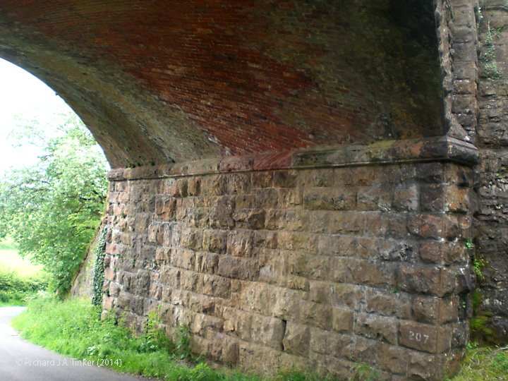 270340: Bridge SAC/207 - Gallansey Lane: Detail view from the north west
