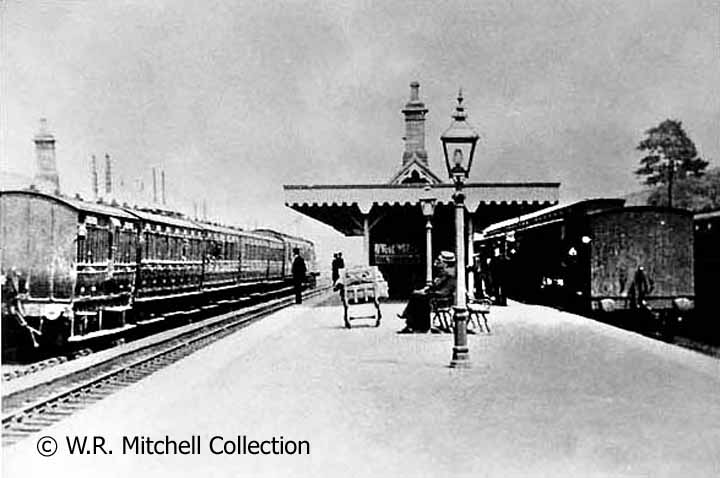 The island platform at Garsdale Station, with MR and NER trains