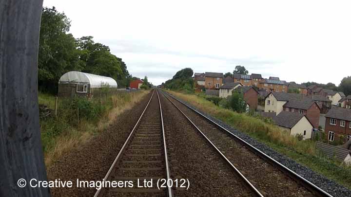277020: Appleby Station - Sidings (Down): Cab-view video still (northbound)