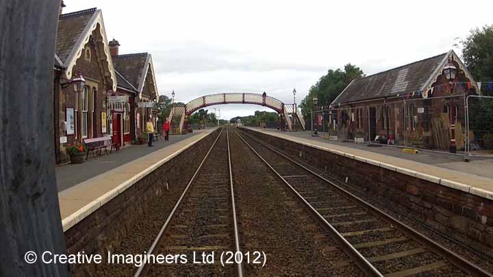 277260: Appleby Station - Waiting Room (Up): Cab-view video still (northbound)
