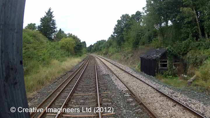 305190: Platelayers' Hut (Scotby Station): Cab-view video-still (northbound)