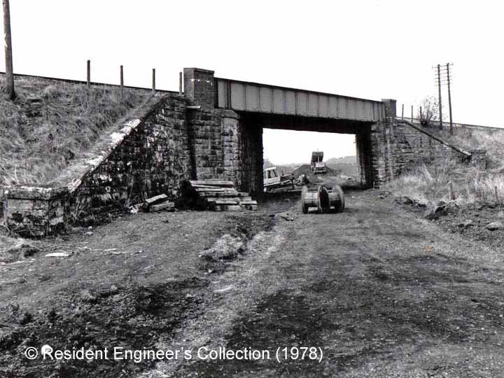 Bridge SAC/240 prior to Appleby bypass construction: Eastern elevation (1978)