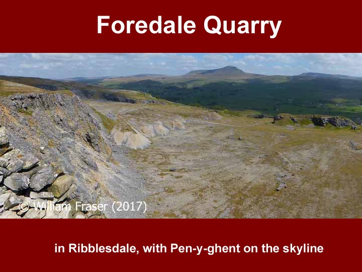 Foredale Quarry from the southwest (with Pen-y-ghent on the skyline)