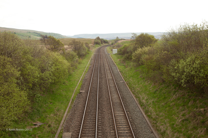 259670 Ais Gill lie-by siding (Down): Elevation view from the north