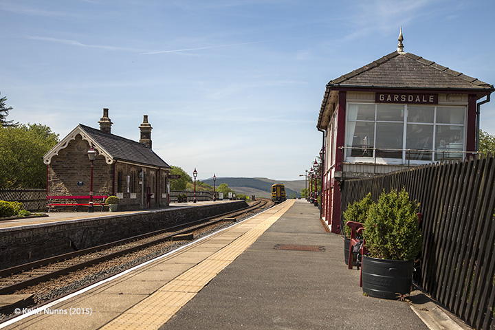 Garsdale Station 'Up' Waiting Room and Signal Box: Context view from northwest.