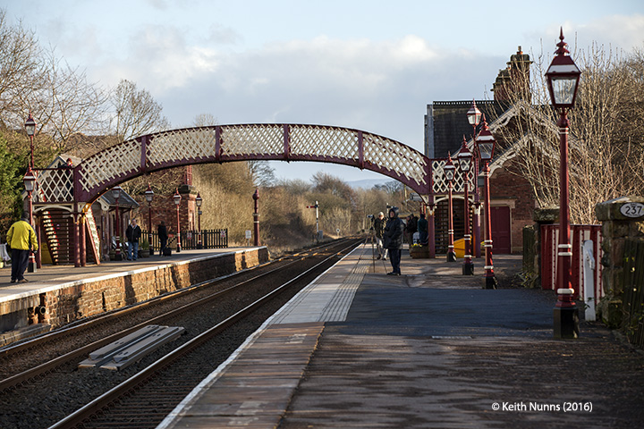 277300: Appleby Station - Passenger Platform (Down): Context view from the north