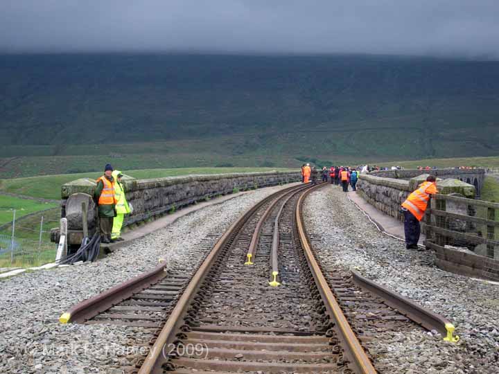 Ribblehead Viaduct: The rail-deck viewed from the south