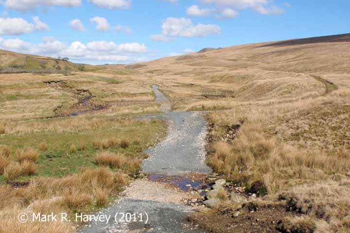 Tramway routes to Force Gill (left) and Blea Moor (right): Context view from SSW