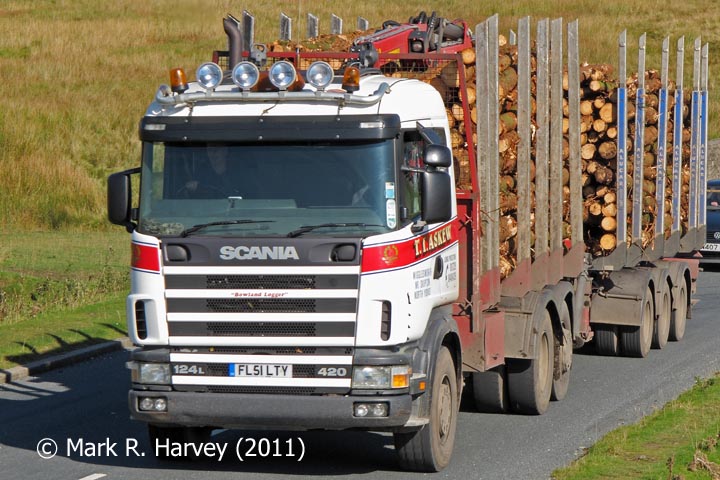 Timber transport by road to Ribblehead Railhead