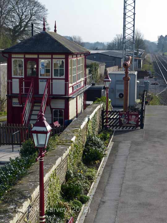 Settle Station Signal Box (current position): Context view from the north