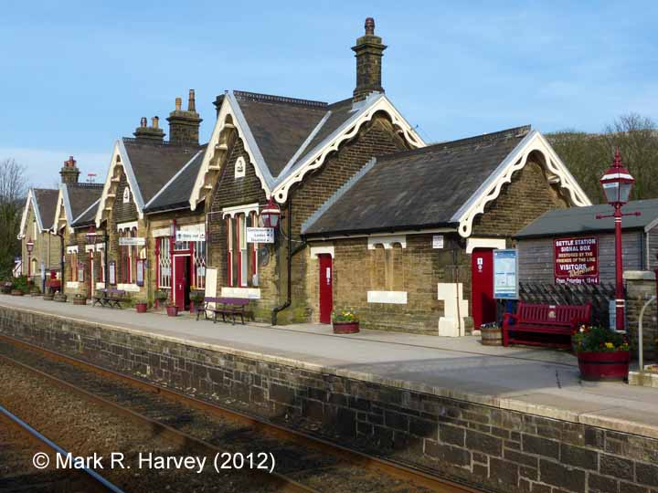 Settle Station Booking Office: South-western elevation view