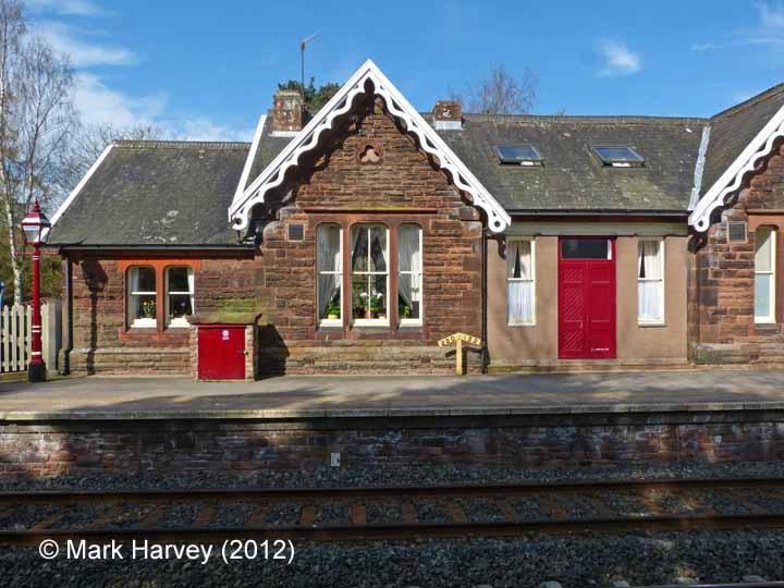 Armathwaite Station former Booking Office: South-east elevation view (1)