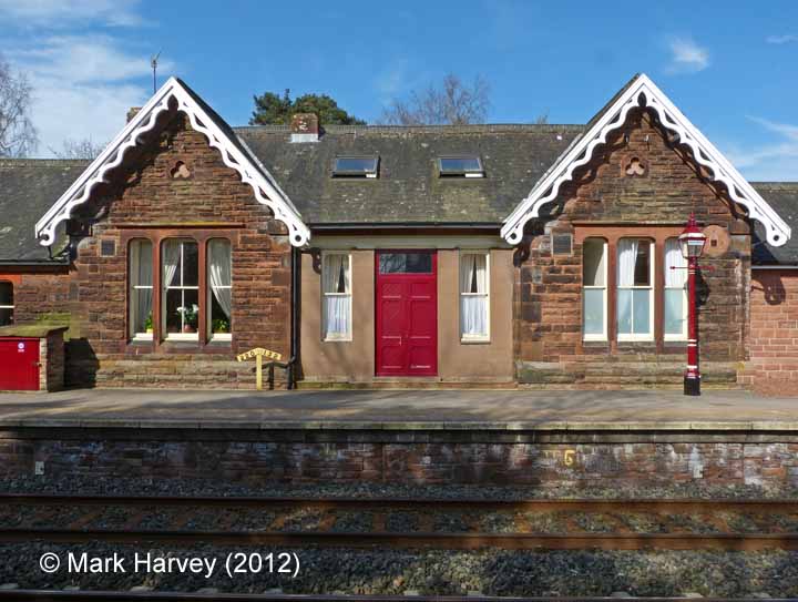 Armathwaite Station former Booking Office: South-east elevation view (2)