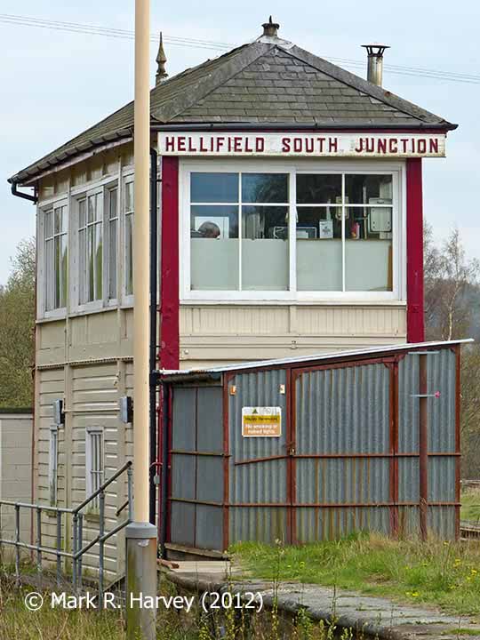 Hellifield South Junction Signal Box viewed from the northwest