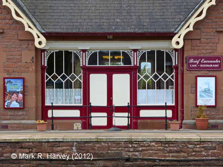 Langwathby Station Booking Office: Platform-side doorway / porch
