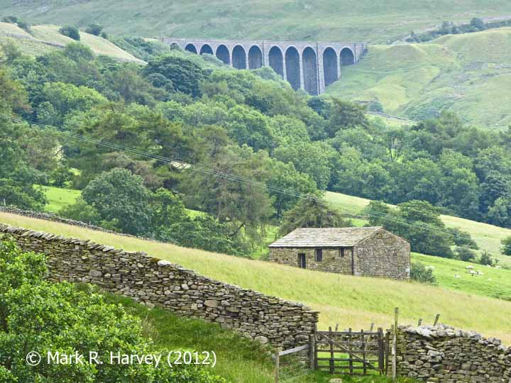 Arten Gill Viaduct (Bridge SAC/84) and Dentdale from the northwest
