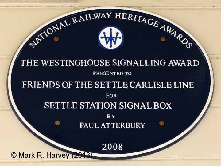 Settle Station Signal Box: NRH "Westinghouse Signalling Award" 2008