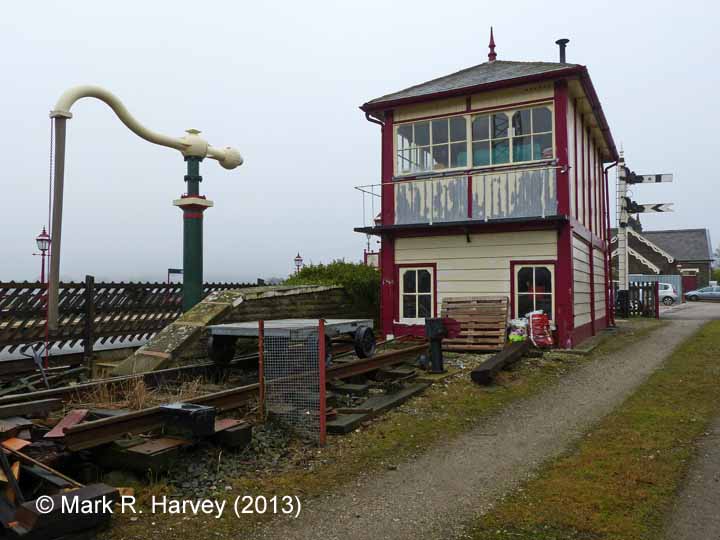 Settle Station Signal Box (current position): Context view from the south-east