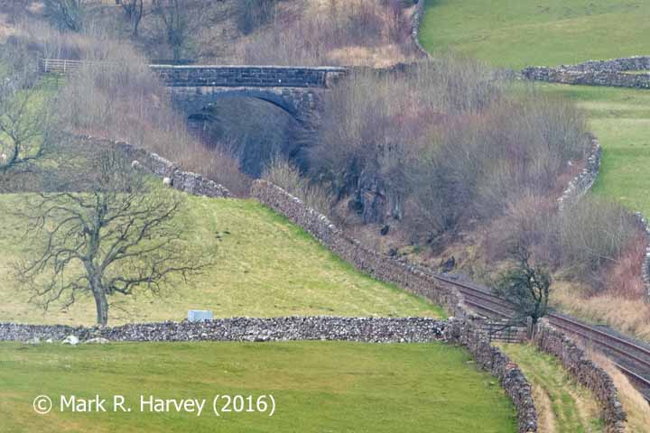 NNE elevation of Bridge SAC/196, with glimpse of Crosby Garrett Tunnel N portal