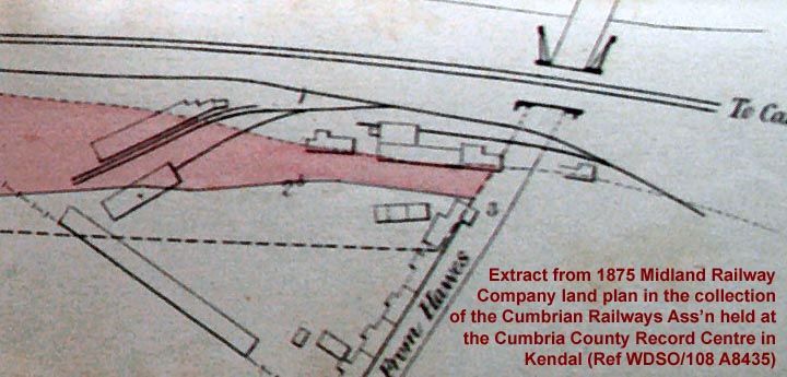 1875 Midland Railway Company landplan showing the location of Mr. Ashwell's Yard