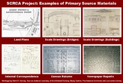 Montage entitled SCRCA Project: Examples of Primary Source Materials.