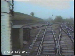 Hellifield South Junction: Cab-view, northbound (rearwards).