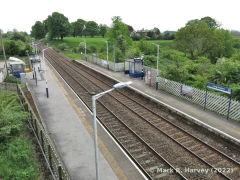 Long Preston Station: aerial perspective shot, looking SSE from Bridge SKW1/40.