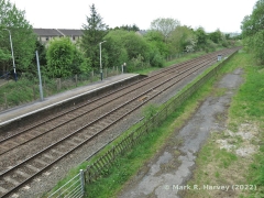 Long Preston Station: aerial perspective shot, looking WNW from Bridge SKW1/40.