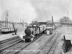 Long Preston Station looking SE (with 41152 on a northbound passenger train).