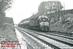 Bridge SAC/3 from Anley Cutting with class 40 D317 hauling an 'Up' goods train.