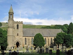 Holy Ascension Church in Settle. The memorial is located on the right-hand wall of the porch.