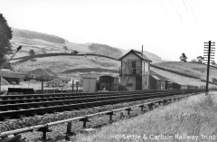 Stainforth Sidings Signal Box, lamp hut & platelayers' hut, context from north.